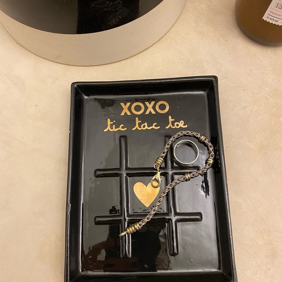 Catch All Dish “Tic Tac Toe” Black and Gold - Picture 4 of 6